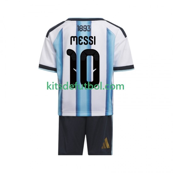 Equipación completa Niño Argentina Lionel Messi 10 World Cup 2026 Camiseta de local Manga Corta