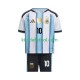 Equipación completa Niño Argentina Lionel Messi 10 World Cup 2026 Camiseta de local Manga Corta