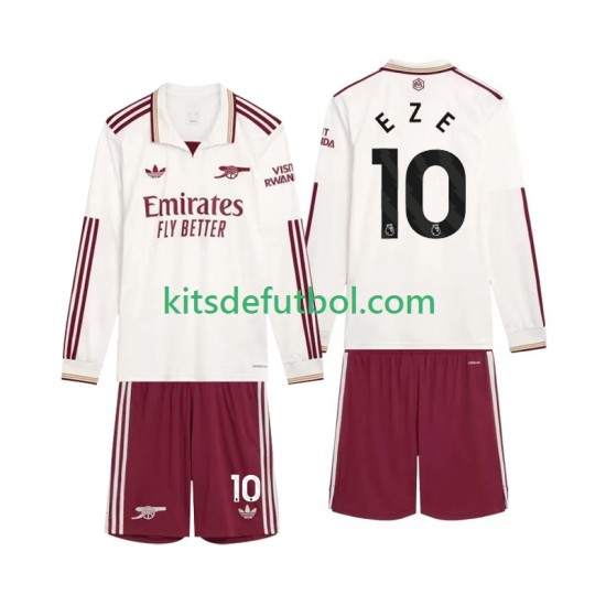 Equipación completa Niño Arsenal Eze 10 Camiseta alternativa 2025-2026 Manga Larga