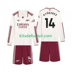 Equipación completa Niño Arsenal Gyokeres 14 Camiseta alternativa 2025-2026 Manga Larga