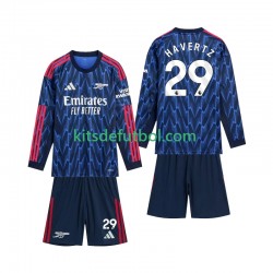 Equipación completa Niño Arsenal Havertz 29 Camiseta de visitante 2025-2026 Manga Larga