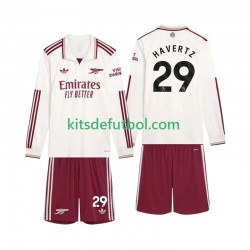 Equipación completa Niño Arsenal Havertz 29 Camiseta alternativa 2025-2026 Manga Larga