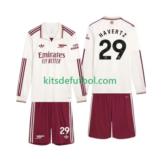 Equipación completa Niño Arsenal Havertz 29 Camiseta alternativa 2025-2026 Manga Larga