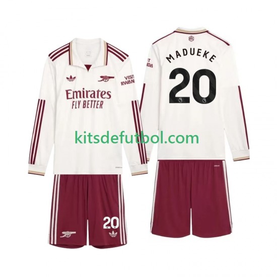 Equipación completa Niño Arsenal Madueke 20 Camiseta alternativa 2025-2026 Manga Larga
