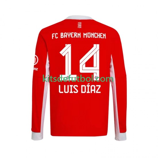 Bayern de Múnich Luis Diaz 14 Hombre Camiseta de local 2025-2026 Manga Larga