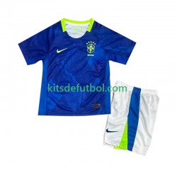 Equipación completa Niño Brasil Camiseta de visitante 2025-2026 Manga Corta