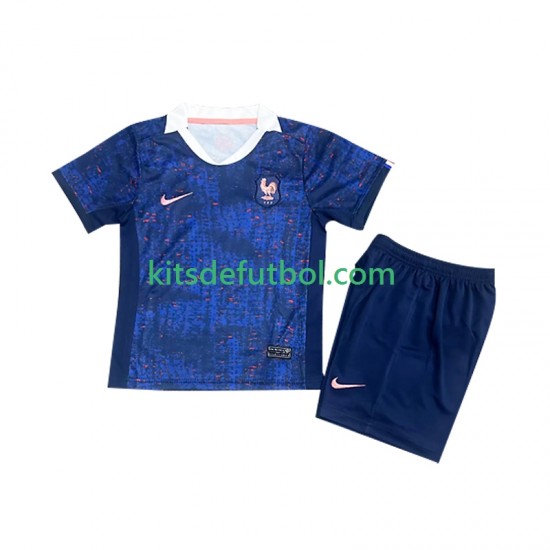 Equipación completa Niño Francia 2025 Camiseta de local Manga Corta