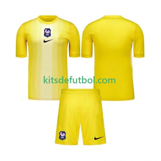 Equipación completa Niño Francia Portero 2025 Camiseta de local Manga Corta
