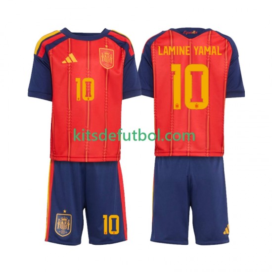 Equipación completa Niño España Lamine Yamal 10 World Cup 2026 Camiseta de local Manga Corta