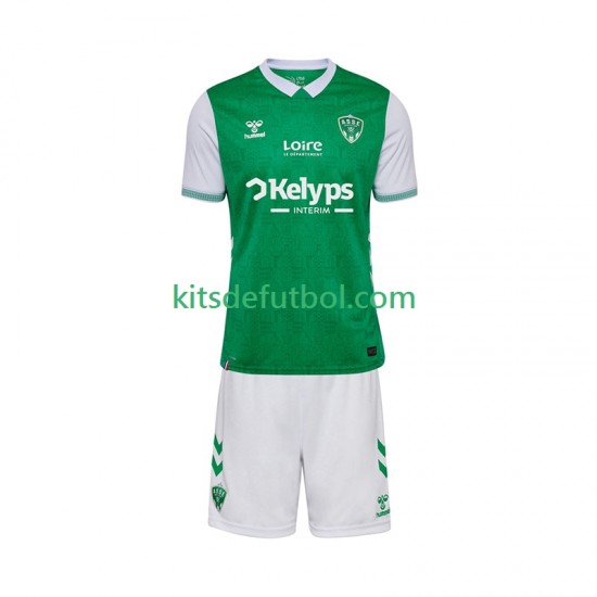 Equipación completa Niño AS Saint-Etienne Camiseta de local 2025-2026 Manga Corta