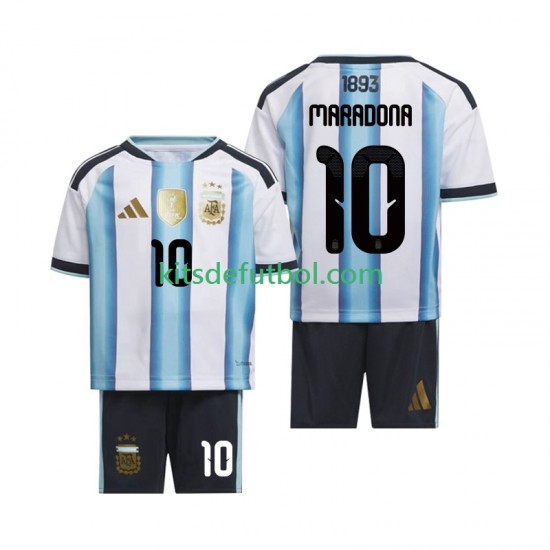 Equipación completa Niño Argentina Maradona 10 World Cup 2026 Camiseta de local Manga Corta