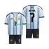 Equipación completa Niño Argentina Rodrigo De Paul 7 World Cup 2026 Camiseta de local Manga Corta