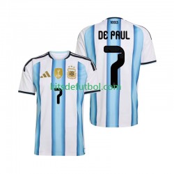 Argentina Rodrigo De Paul 7 World Cup 2026 Hombre Camiseta de local Manga Corta