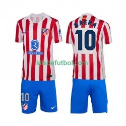 Equipación completa Niño Atlético Madrid Alex Baena 10 Camiseta de local 2025-2026 Manga Corta