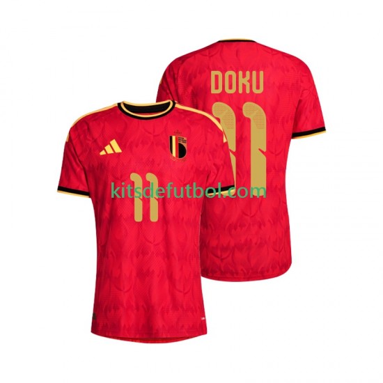 Bélgica Jeremy Doku 11 World Cup 2026 Hombre Camiseta de local Manga Corta