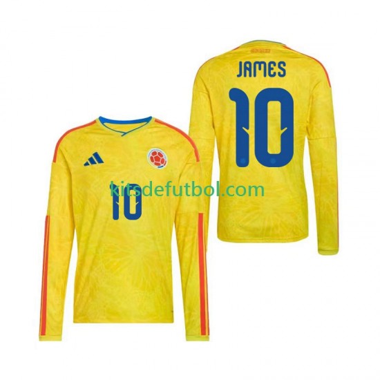 Colombia James Rodriguez 10 World Cup 2026 Hombre Camiseta de local Manga Larga