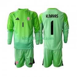 Equipación completa Niño Costa Rica Portero Keylor Navas 1 2025 Camiseta de local Manga Larga