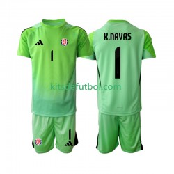 Equipación completa Niño Costa Rica Portero Keylor Navas 1 2025 Camiseta de local Manga Corta
