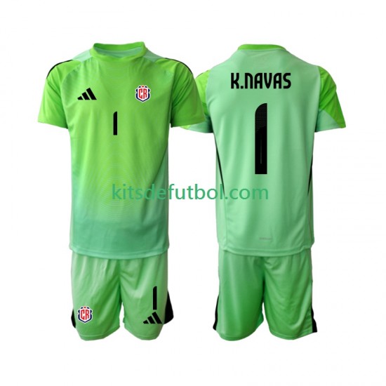 Equipación completa Niño Costa Rica Portero Keylor Navas 1 2025 Camiseta de local Manga Corta