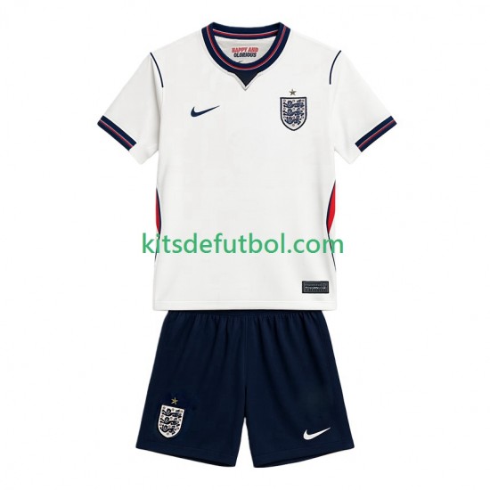 Equipación completa Niño Inglaterra World Cup 2026 Camiseta de local Manga Corta