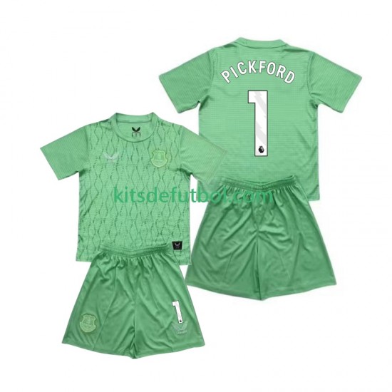 Equipación completa Niño Everton Portero Pickford 1 Camiseta de local 2025-2026 Manga Corta