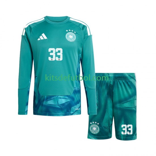 Equipación completa Niño Alemania Portero Alexander Nubel 33 World Cup 2026 Camiseta de local Manga Larga