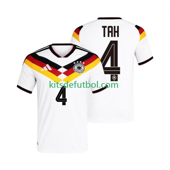 Alemania Jonathan Tah 4 World Cup 2026 Hombre Camiseta de local Manga Corta