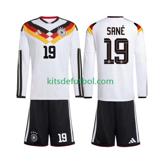 Equipación completa Niño Alemania Leroy Sane 19 World Cup 2026 Camiseta de local Manga Larga