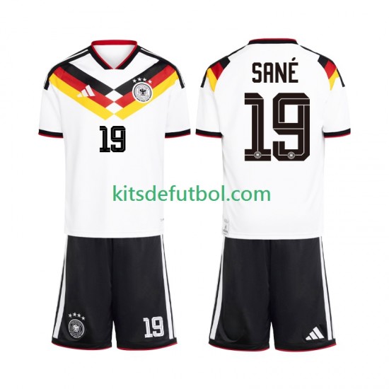 Equipación completa Niño Alemania Leroy Sane 19 World Cup 2026 Camiseta de local Manga Corta