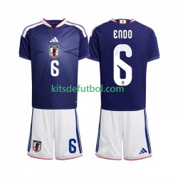 Equipación completa Niño Japón Wataru Endo 6 World Cup 2026 Camiseta de local Manga Corta