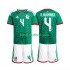 Equipación completa Niño México Edson Alvarez 4 World Cup 2026 Camiseta de local Manga Corta