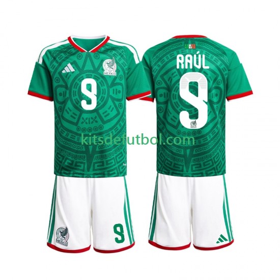 Equipación completa Niño México Raul Jimenez 9 World Cup 2026 Camiseta de local Manga Corta