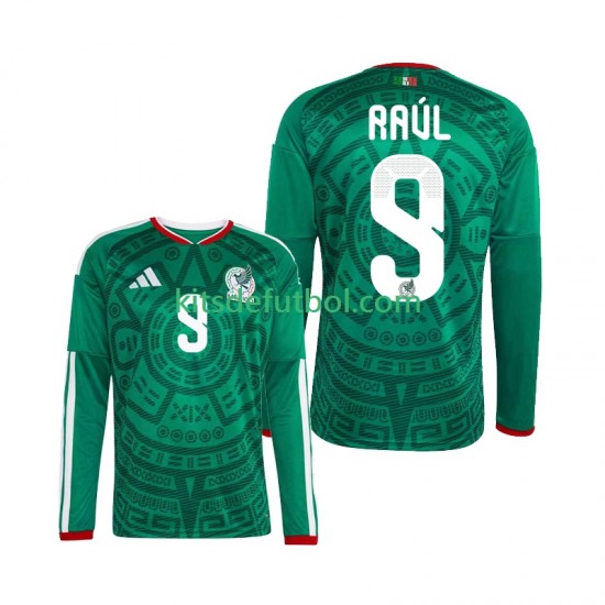 México Raul Jimenez 9 World Cup 2026 Hombre Camiseta de local Manga Larga
