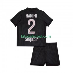 Equipación completa Niño Paris Saint-Germain Achraf Hakimi 2 Camiseta Cuarta 2025-2026 Manga Corta