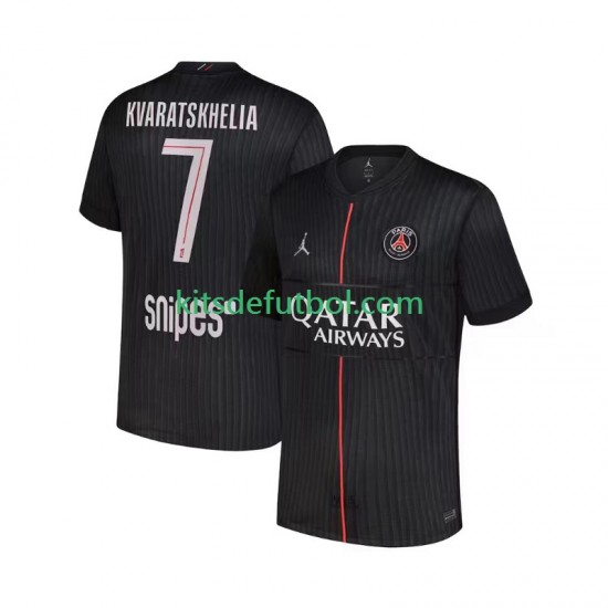 Paris Saint-Germain Khvicha Kvaratskhelia 7 Hombre Camiseta Cuarta 2025-2026 Manga Corta