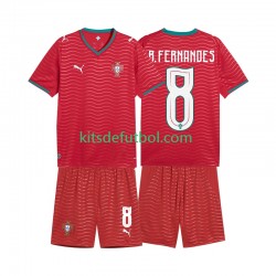 Equipación completa Niño Portugal Bruno Fernandes 8 World Cup 2026 Camiseta de local Manga Corta