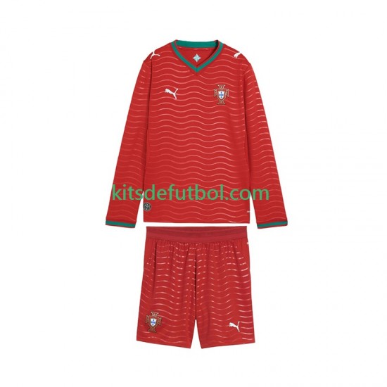 Equipación completa Niño Portugal World Cup 2026 Camiseta de local Manga Larga