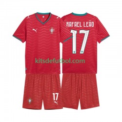 Equipación completa Niño Portugal Rafael Leao 17 World Cup 2026 Camiseta de local Manga Corta