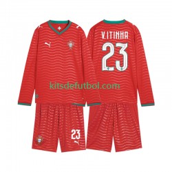 Equipación completa Niño Portugal Vitinha 23 World Cup 2026 Camiseta de local Manga Larga