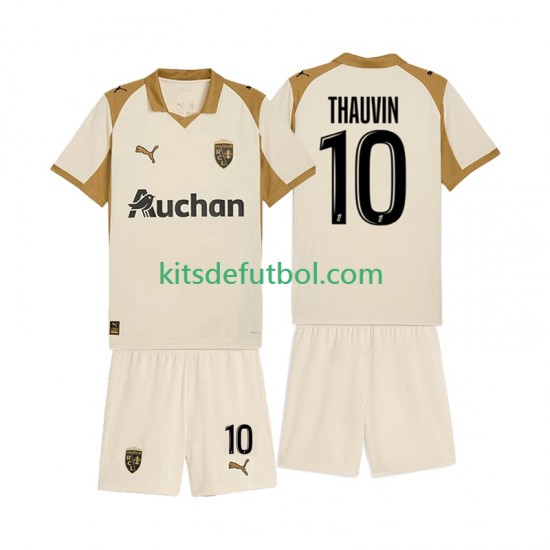 Equipación completa Niño RC Lens Florian Thauvin 10 Camiseta alternativa 2025-2026 Manga Corta