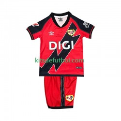 Equipación completa Niño Rayo Vallecano Camiseta de visitante 2025-2026 Manga Corta