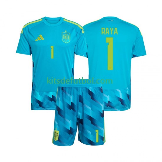 Equipación completa Niño España Portero David Raya 1 World Cup 2026 Camiseta de local Manga Corta