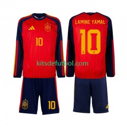 Equipación completa Niño España Lamine Yamal 10 World Cup 2026 Camiseta de local Manga Larga