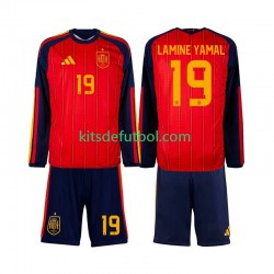 Equipación completa Niño España Lamine Yamal 19 World Cup 2026 Camiseta de local Manga Larga
