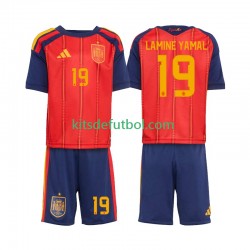Equipación completa Niño España Lamine Yamal 19 World Cup 2026 Camiseta de local Manga Corta