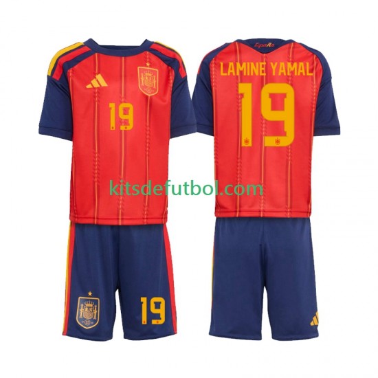Equipación completa Niño España Lamine Yamal 19 World Cup 2026 Camiseta de local Manga Corta