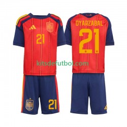 Equipación completa Niño España Mikel Oyarzabal 21 World Cup 2026 Camiseta de local Manga Corta
