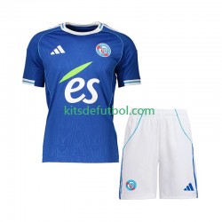 Equipación completa Niño Strasbourg Camiseta de local 2025-2026 Manga Corta