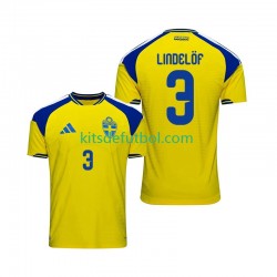 Suecia Victor Lindelof 3 2026 Hombre Camiseta de local Manga Corta