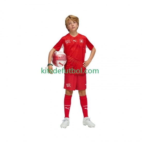 Equipación completa Niño Suiza World Cup 2026 Camiseta de local Manga Corta